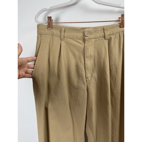 COS Khaki Slacks Pants Preppy Academia Work Office Old Money Wardrobe Staple 30R - Picture 2 of 9